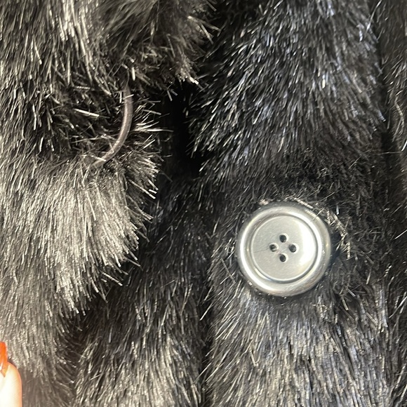 Dennis Basso Faux Mink COAT Black Mid-length Coat, Size 1X NEW W/Tags - Picture 4 of 8
